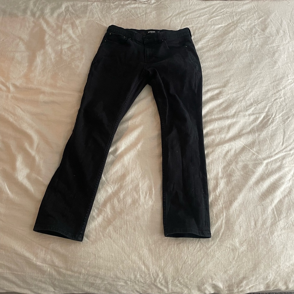 - RSQ slim taper black jeans size 32x30 leg opening 13”